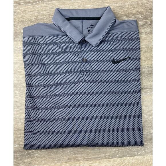 Nike Dri-Fit Golf Tour Grey Stripe Polo Shirt DR0001-010- Men’s XL - New READ - Picture 1 of 10